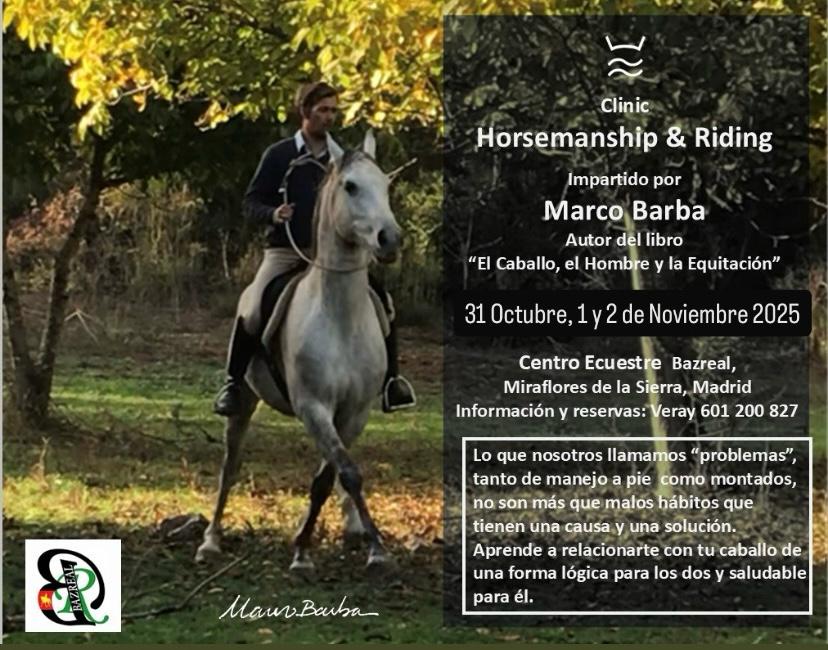 🐴 Clinic de Horsemanship & Riding con Marco Barba 🐎